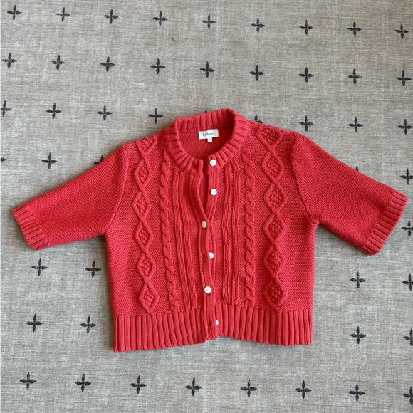 bohme Sweaters - Bohme coral Cable Knit Cardigan